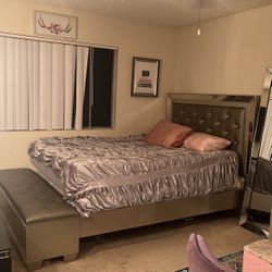 Queen Bed  And Box Spring 