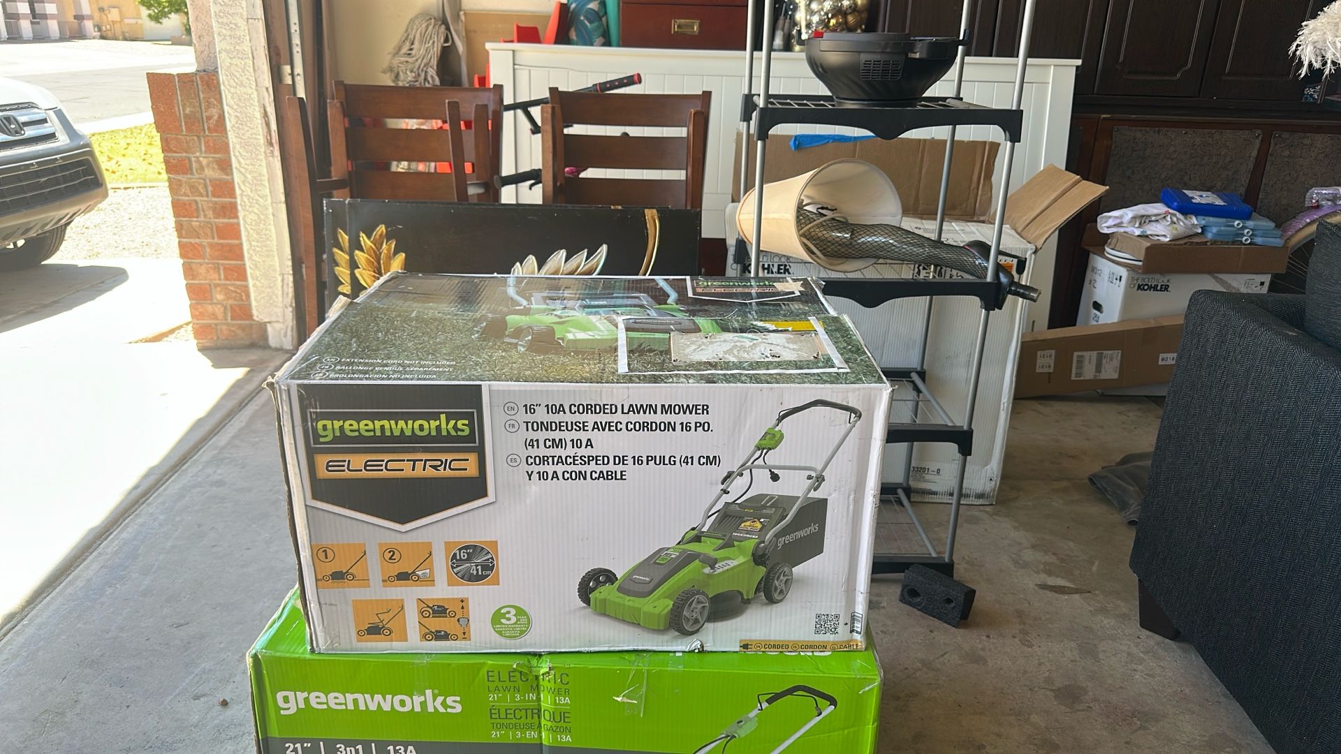 Greenworks Electric Lawn Mower New