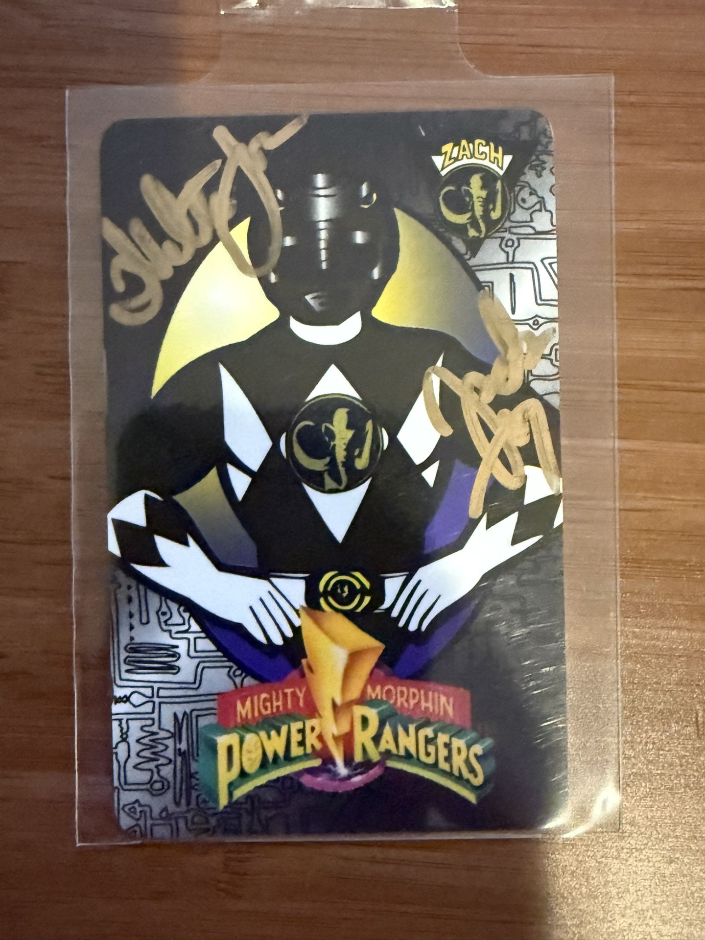 Black Ranger Power Rangers Signed card Walter Jones