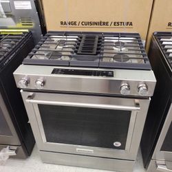 DOWNDRAFT SLIDE IN KITCHEN AID RANGE DUAL FUEL  6S2