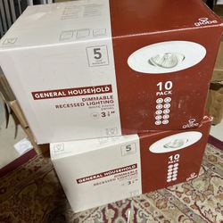 10 Pack 3 7/8" Hole Size General Household Dimmable Recessed Lighting White...