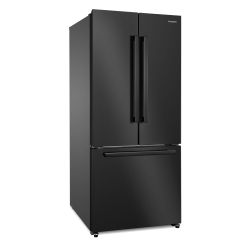 New Open Box 30 in. 17.5 cu. ft. 3-Door French Door Refrigerator with Freezer Drawer in Black