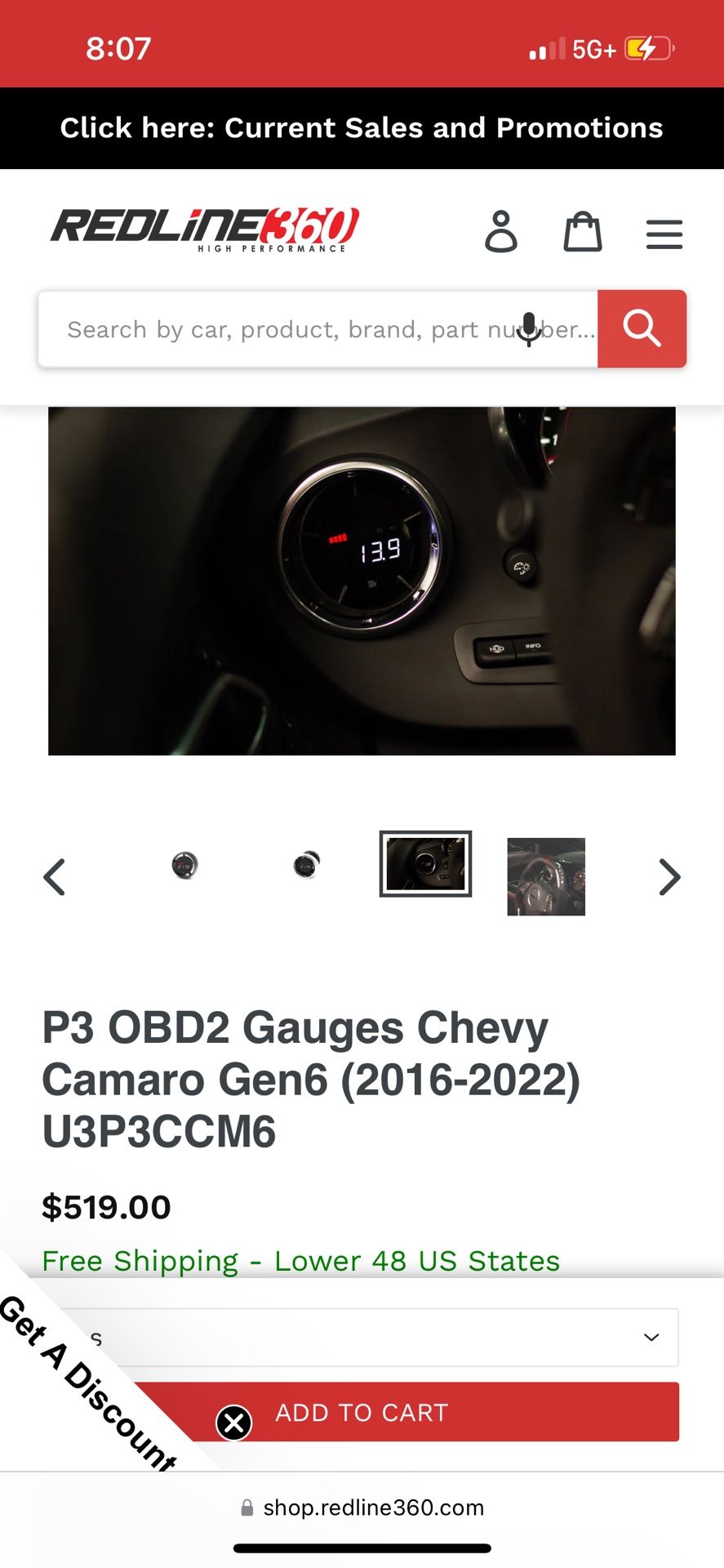 6th Gen Camaro Multi Gauge