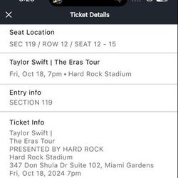 Taylor Swift Ticket