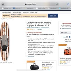 2 New California Board Company Paddle Board