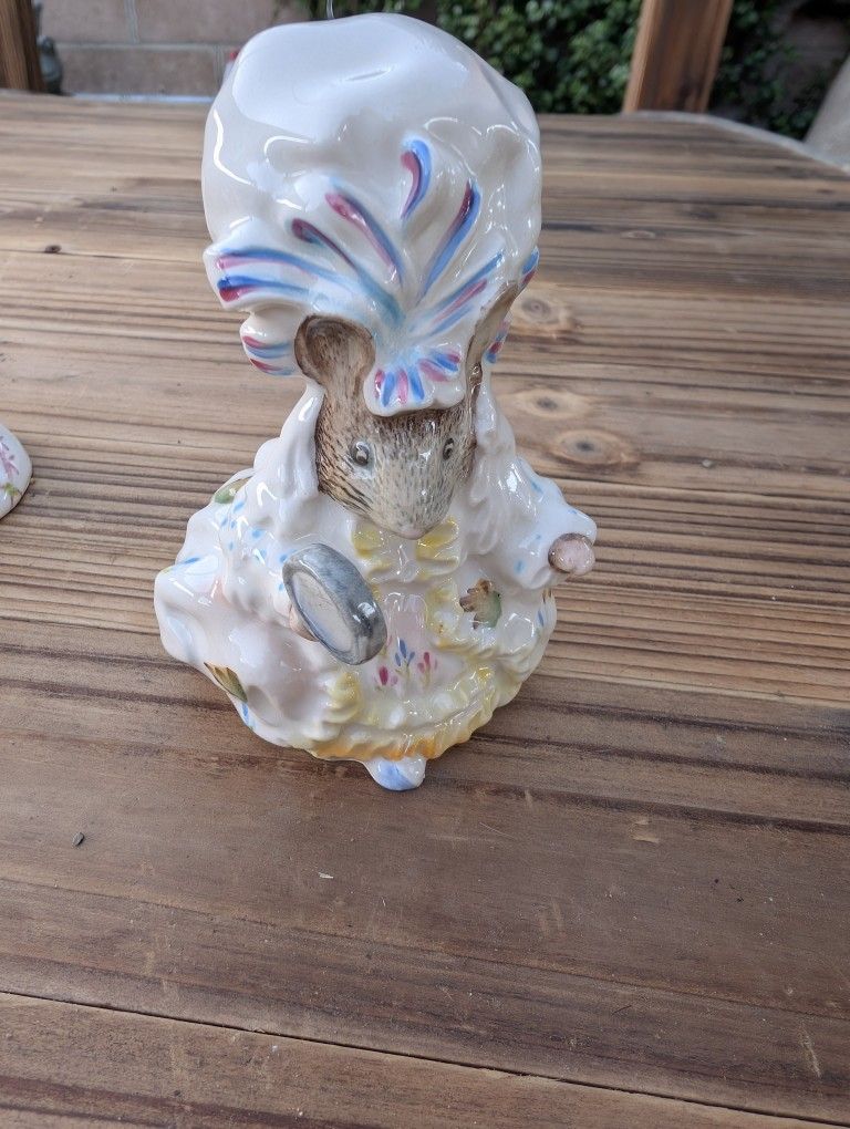 Vtg Beatrix Potter Lady Mouse 1971 Figurine Beswick England Hand Painted
