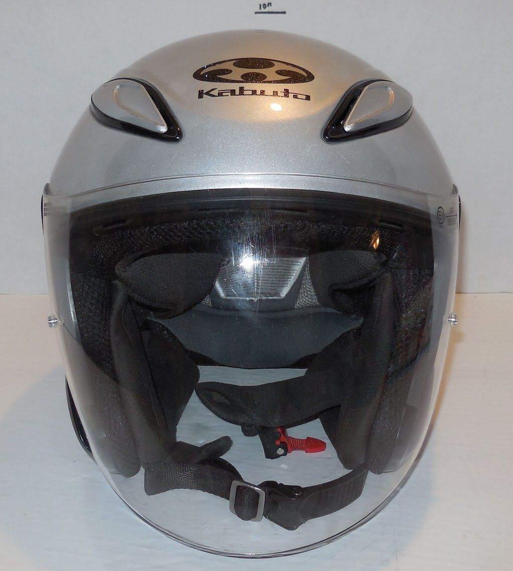 Kabuto avand II silver motorcycle helmet sz large