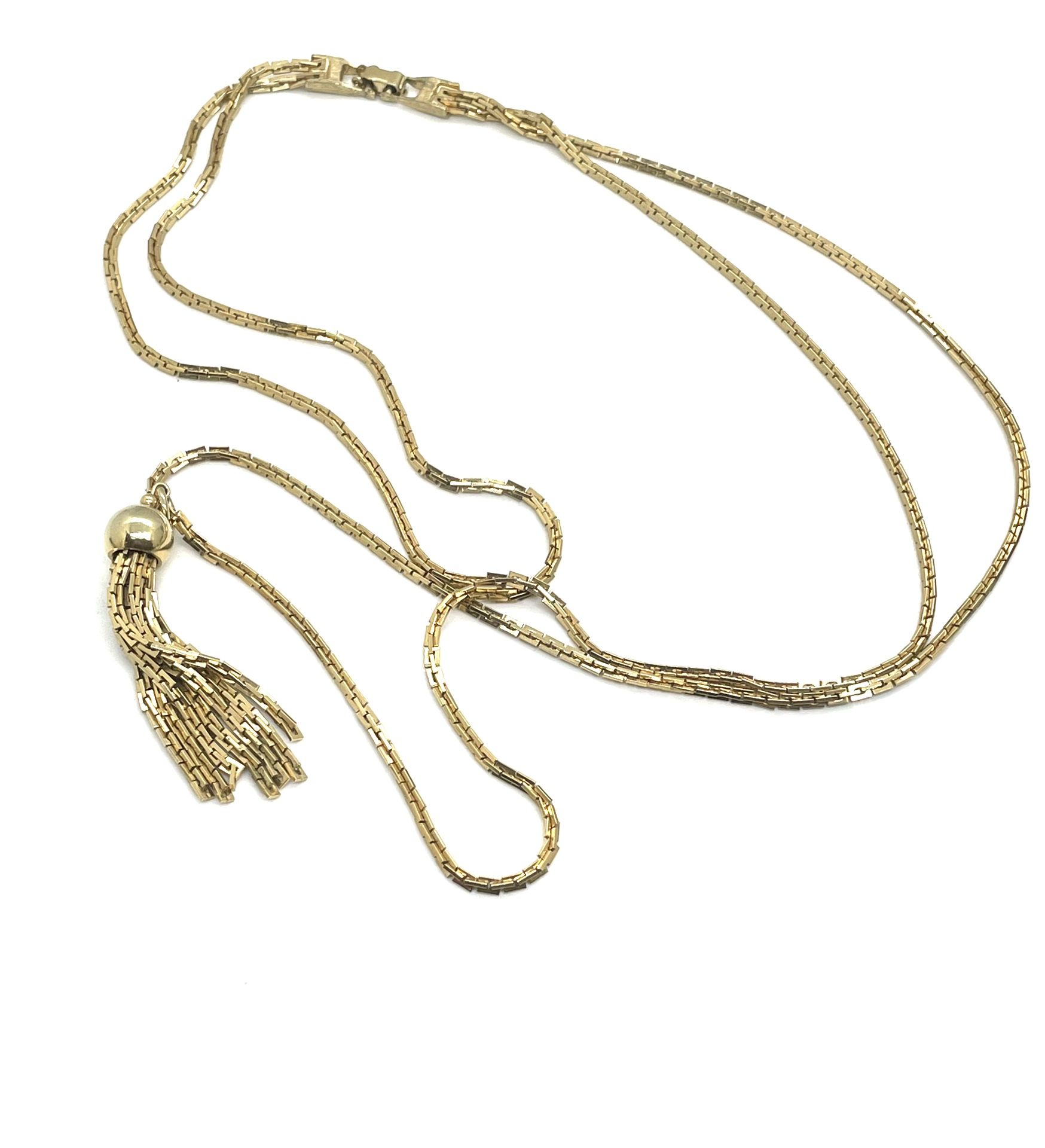 Vintage Double Stranded Gold Tone Necklace