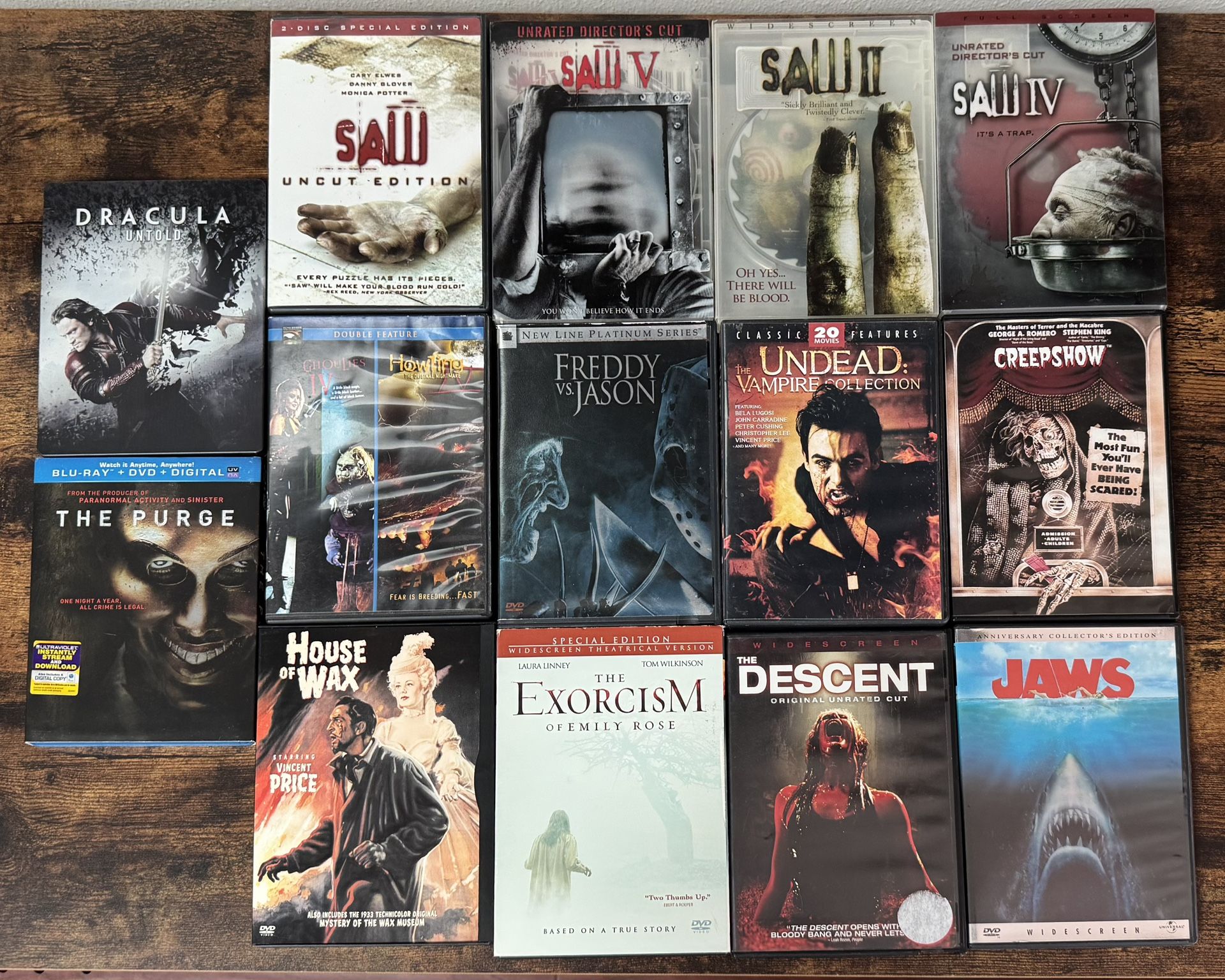Horror DVD Lot $35 for All