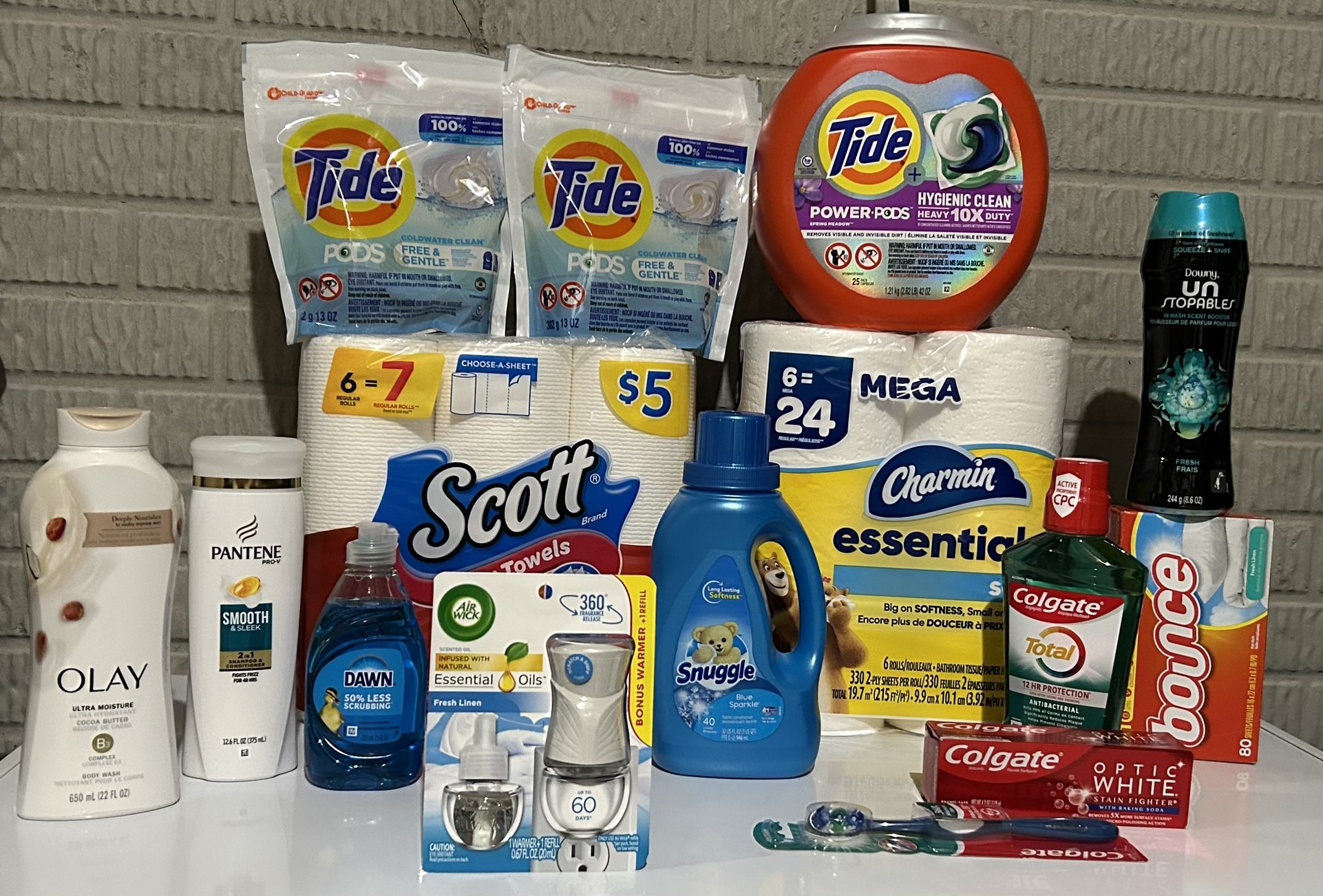 Tide Laundry Detergent House Hold Bundle 