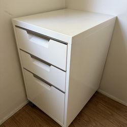 CB2 White Filing Cabinet 