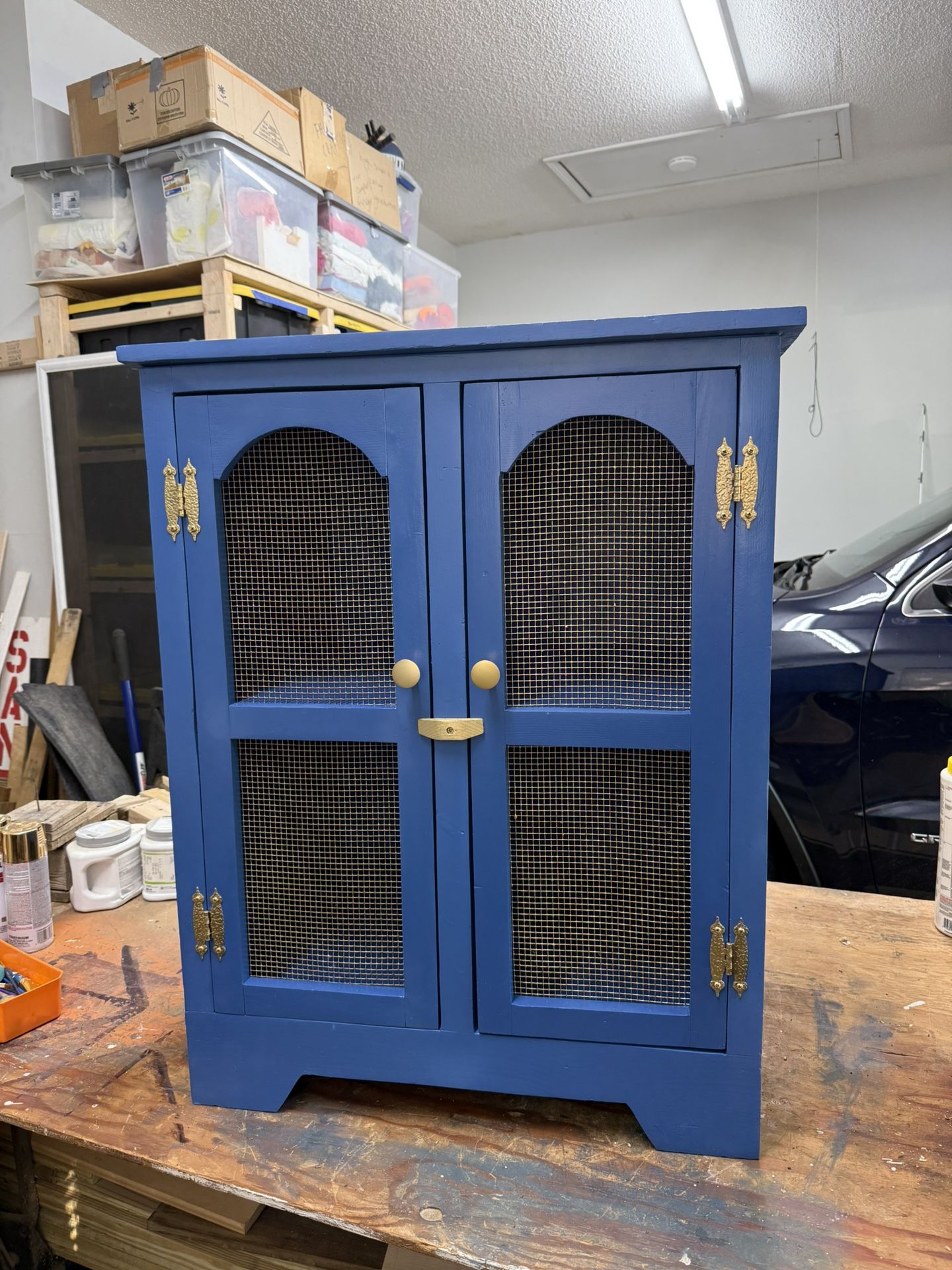 Beautiful Blue Accent Cabinet