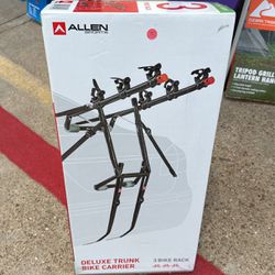 New Allen Sports Deluxe Trunk Mounted 3-Bike Carrier for multiple vehicle types