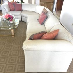 Free Delivery - Vintage Low Slung Four-Piece Sectional Sofa