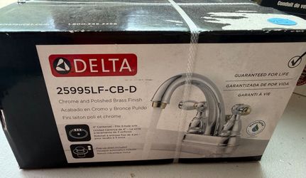 Delta 25995LF-CB-D Bathroom Faucet Chrome Polished Brass