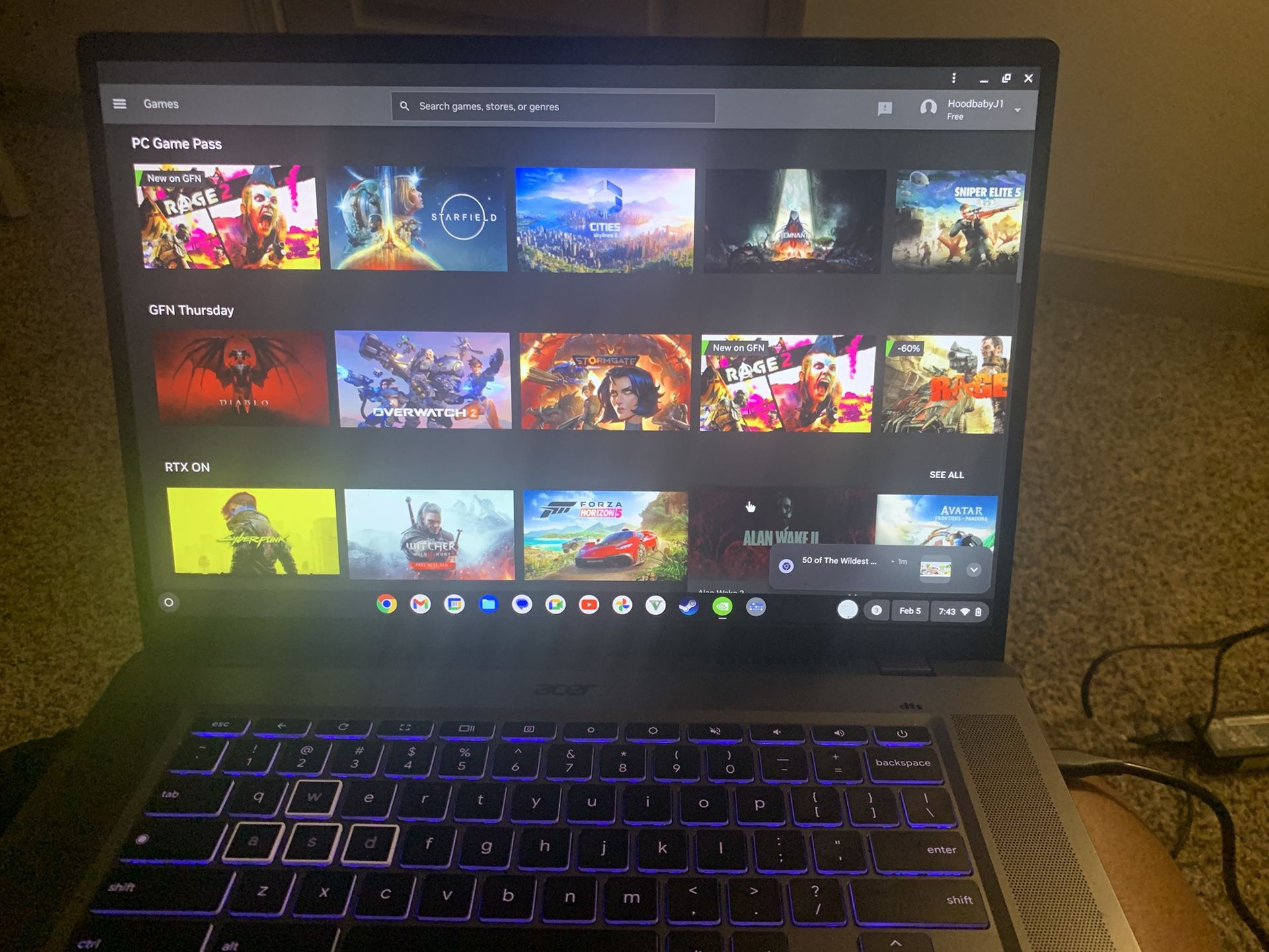 Gaming Acer Chromebook