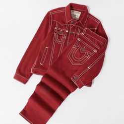 RARE SOLD OUT true Religion Jimmy Fleece Jacket Set With Pants Track Suit 