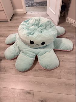 Large Double-Sided Octopus Plush Cushion & Back Pillow Approx. 59 in (150 cm)