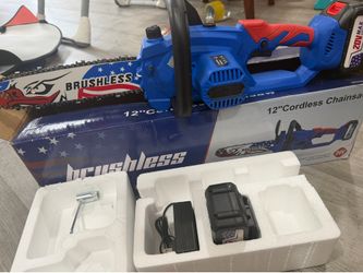 WEMARS 20V Brushles Cordless Chainsaw 12-Inch Lightweight Battery Powered Chainsaws Compact Pruning