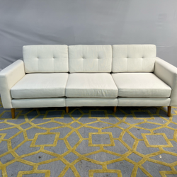 ( Delivery Available ) Burrow Nomad Cream White Sofa