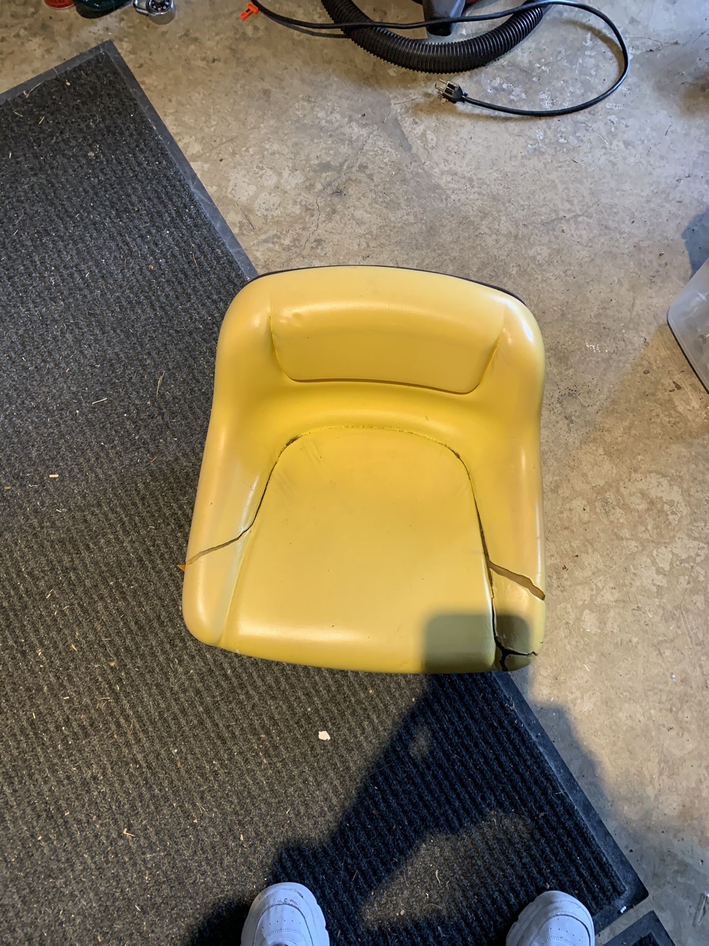 John Deere lawnmower seat.