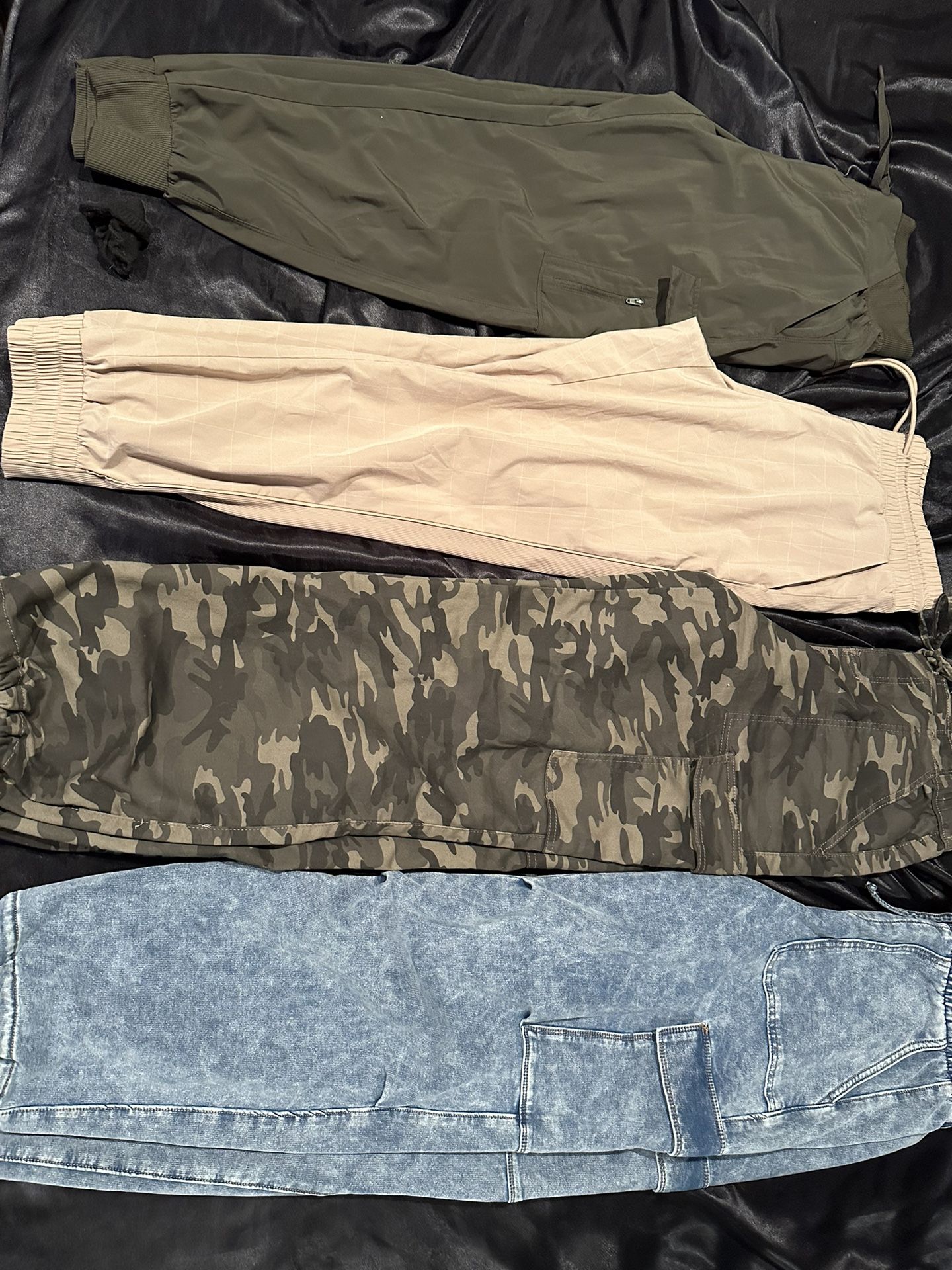 Women’s Pants Joggers Leggings Cargo Wide Leg Pants Lot Set Of 11 Pairs 