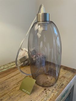 West Elm Glass Hanging Light Fixture
