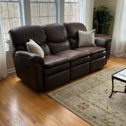 Lazy Boy Leather Sofa & Rocker Recliner 