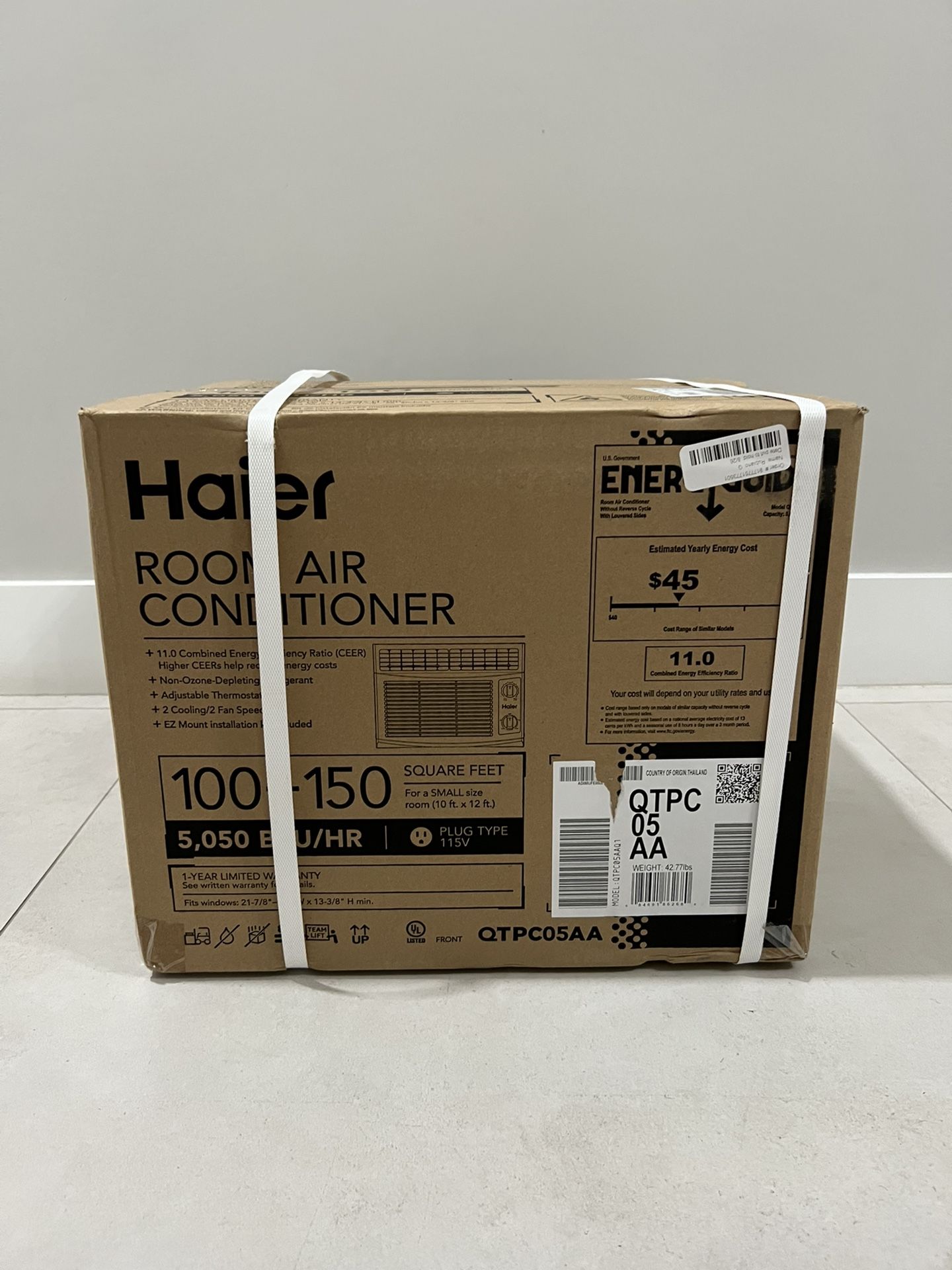 Haier 5050 BTU 115V Window Air Conditioner for Bedroom White QTPC05AA