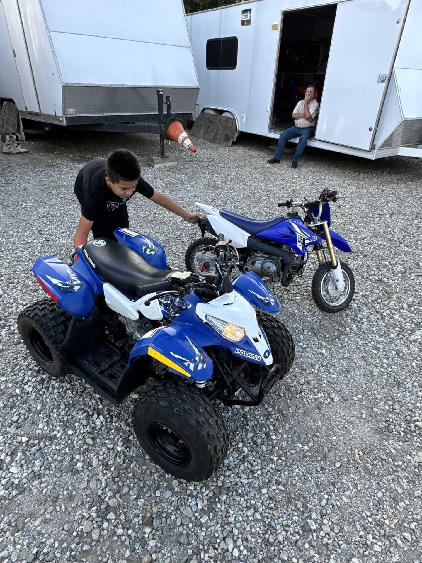 Yamaha 50 Dirt Bike and Polaris 50 Quad