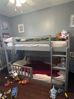 Gray Twin Bunk Beds