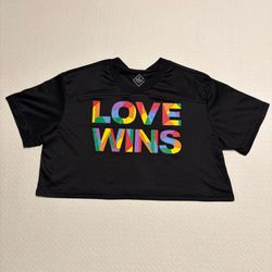 Love Wins Crop Top Pride Jersey Shirt