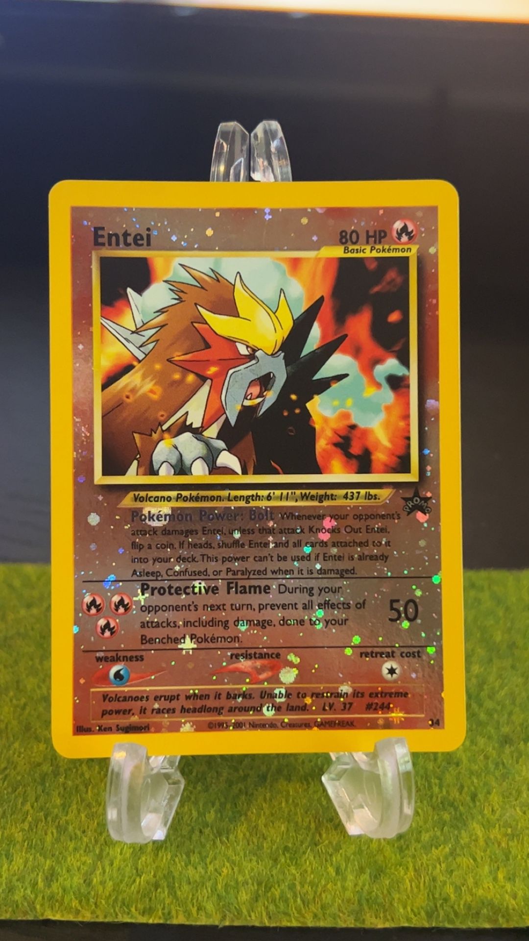 most graded pokemon card 2000 Pokemon Japanese Neo 2 Promo Entei #244 PSA 9 – Aloha Card Shop main image 0
