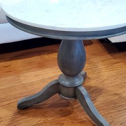 Pottery Barn Alexandra 24 Inch Round Marble End Table