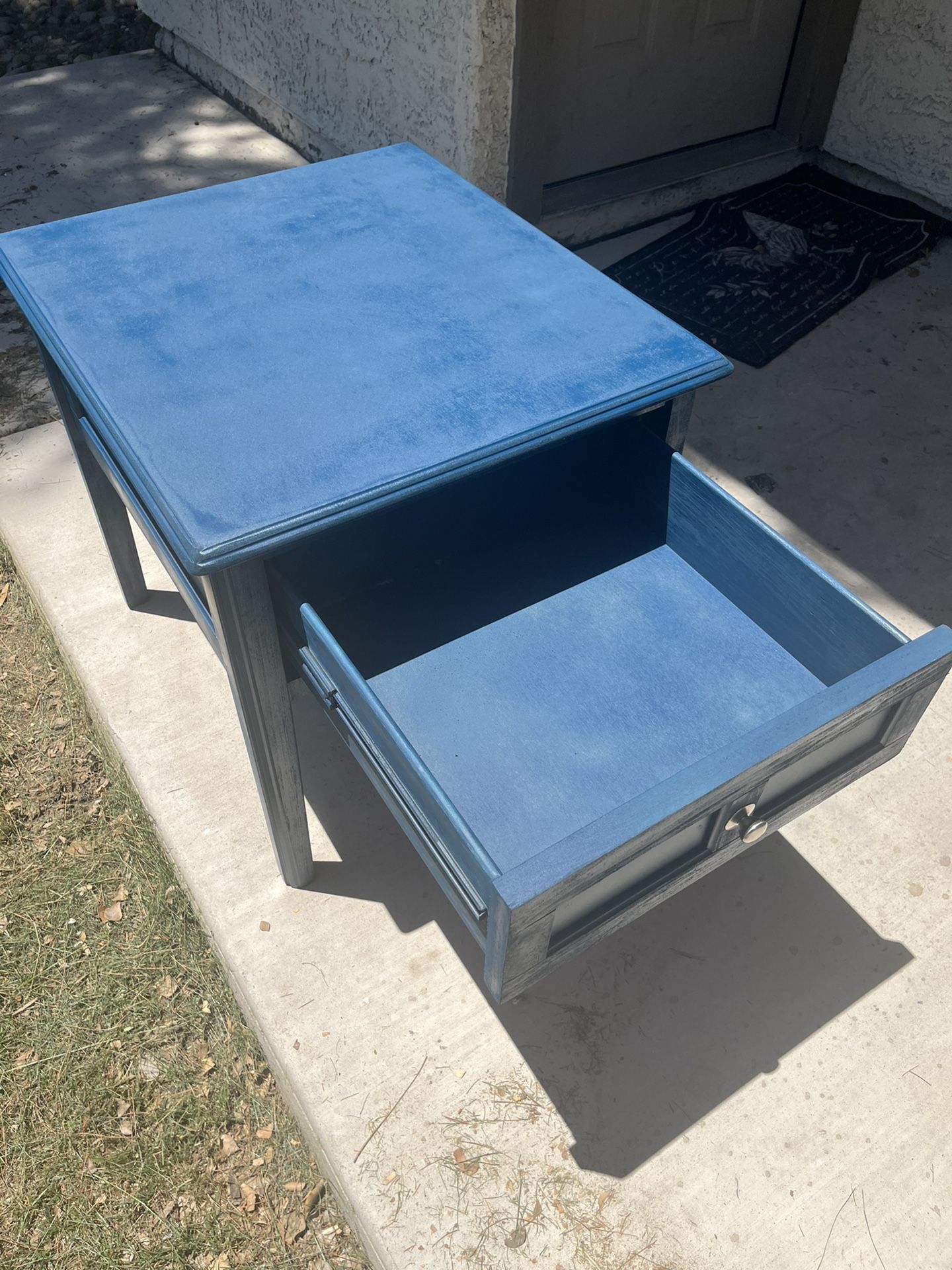 Navy Blue End Table