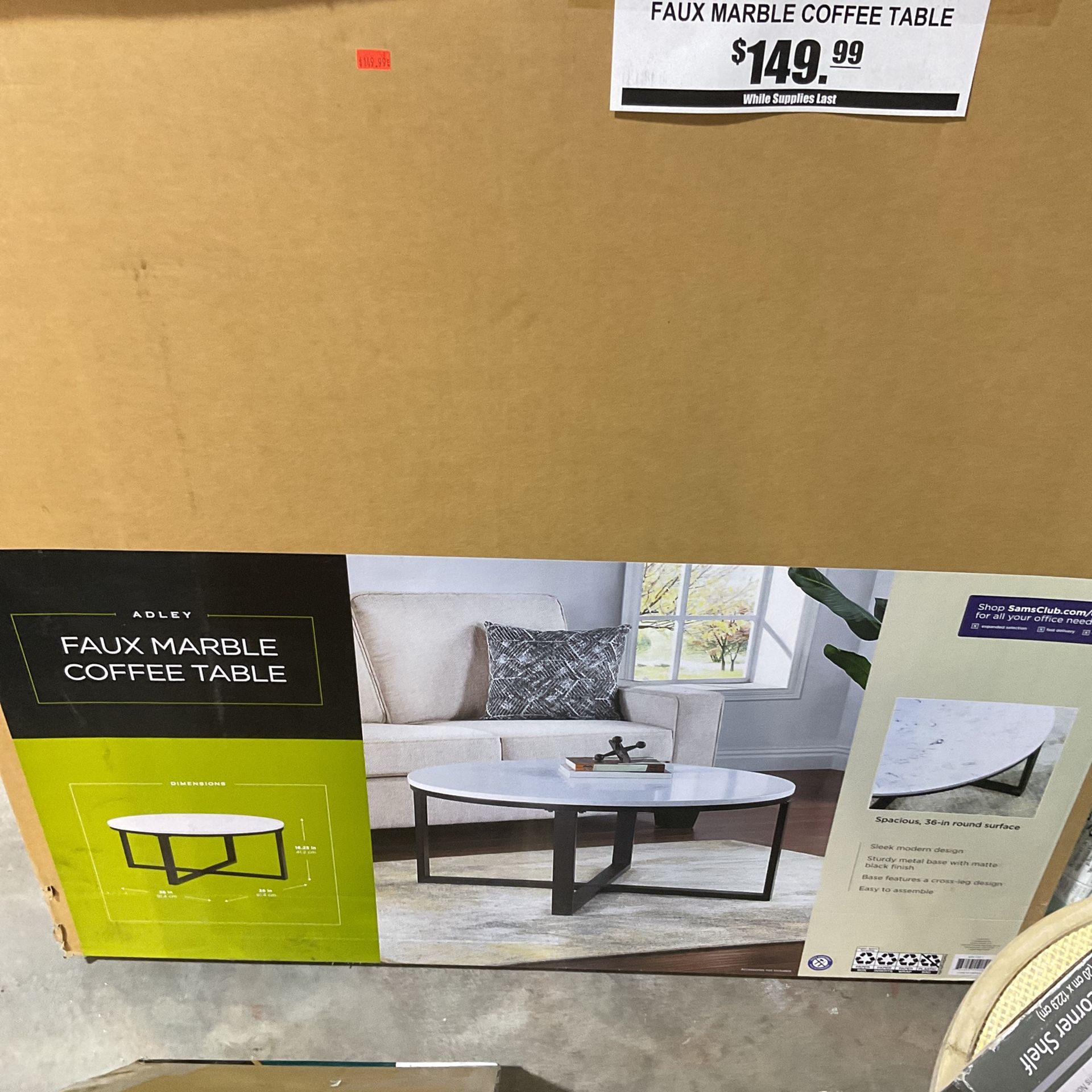 Faux Marble Coffee Table Furniture