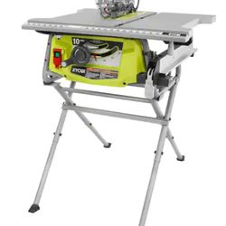 RYOBI SAW WITH FOLDING TABLE