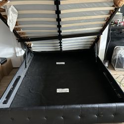 Free Hydraulic Storage Bed Frame Queen