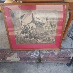 VINTAGE THAI TEMPLE Rubbing wall Art
