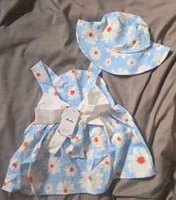 Jacoby Baby Dress and Hat Set