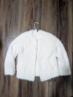 White fur jacket