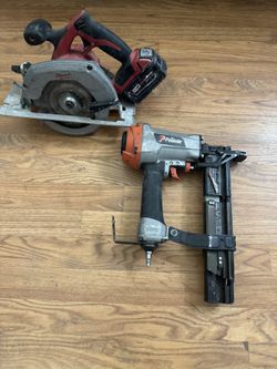Staple gun and Skil saw