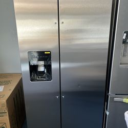 Stainless Steel Whirlpool Side By Side Fridge // We Deliver 