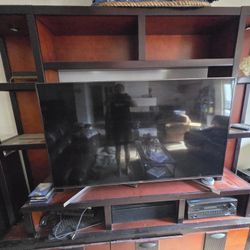 Large Entertainment Center W Side Lights 