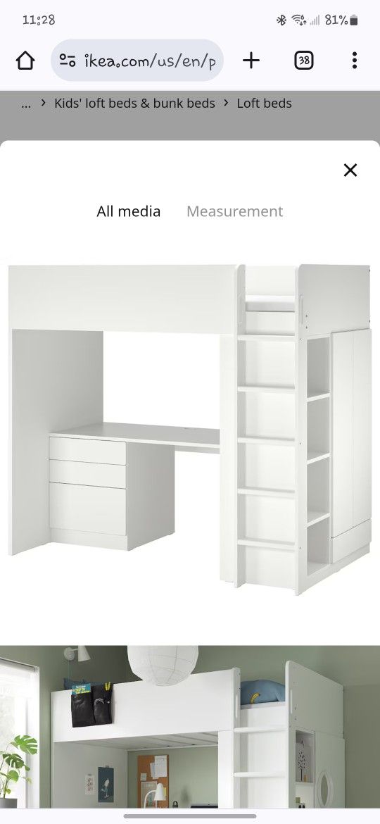 Smastad IKEA Twin Loft Bed White With Wire Drawers And Shelves