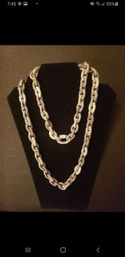 KMO JEWEL Snake Skin Chain Necklace