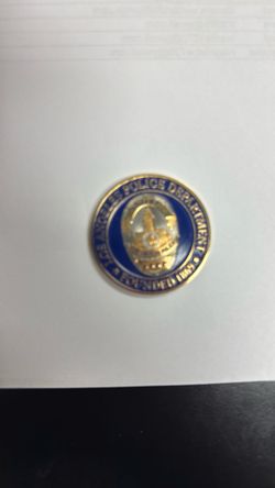 LAPD challenge coin police heavy real