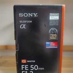 Brand new Sony FE 50mm f1.2 GM lens G Master
