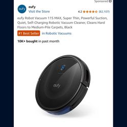Eufy Robotic Vacuum 11s NEW