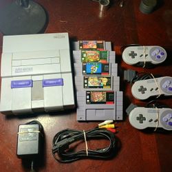 Super Nintendo With Games Cash Only